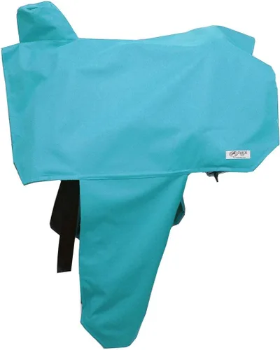 Miniatura 2 de Tahoe Funda de sillín impermeable de nailon resistente de alta calidad con seis correas elásticas de sujeción y fundas de estribo, se adapta a