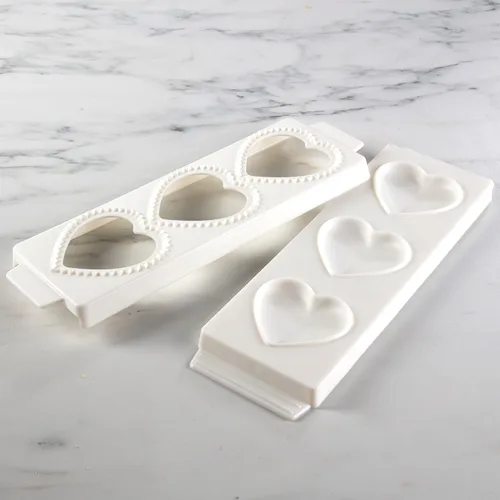 Miniatura 7 de Moldes para ravioles de corazón jumbo de 3 pulgadas, 2 unidades, máquina de pasta rellena casera, bandeja de 2 piezas y prensa para hacer 3 raviolis