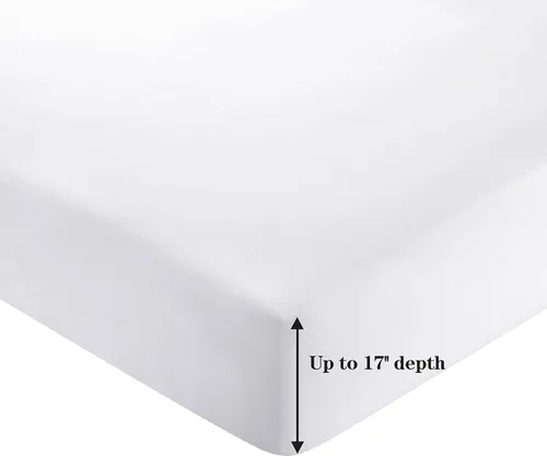 Miniatura 5 de Marina Decoration Juego de sábanas de 600 hilos ultra suave con bolsillo profundo para hotel estándar de hotel para todas las estaciones, 4 piezas