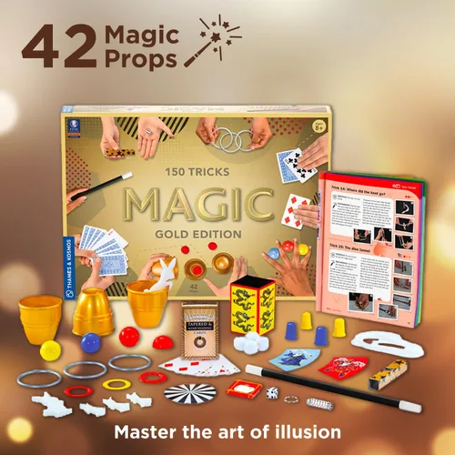 Miniatura 4 de Thames & Kosmos Magic: Gold Edition Juego con 150 trucos Manual de instrucciones a todo color de 96 páginas 42 accesorios Tutoriales