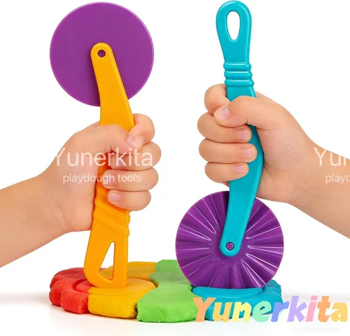 Miniatura 4 de Herramientas de masa para niños, accesorios de masa, moldes de dinosaurio, rodillos de frutas, tijeras y caja de almacenamiento, juego de recuerdos