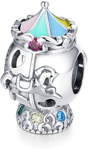 Dijes de unicornio esmaltados coloridos para pulseras Pandora plata de ley 925 colgantes de animales para pulseras collar de unicornio pulseras para
