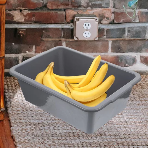 Miniatura 7 de Cabilock Cubo de almacenamiento de plástico rectangular multifuncional con asas para uso en el hogar Restaurante Lavando platos Almacenamiento