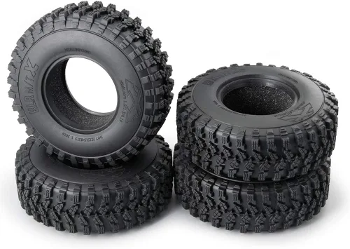 Miniatura 3 de RCLIONS 4 neumáticos de goma de 1.9 pulgadas con inserto de espuma para Axial SCX10, TRX4, SCX10-II, SCX10-III D90 D110 Redcat Gen7 Gen8 1/10 RC