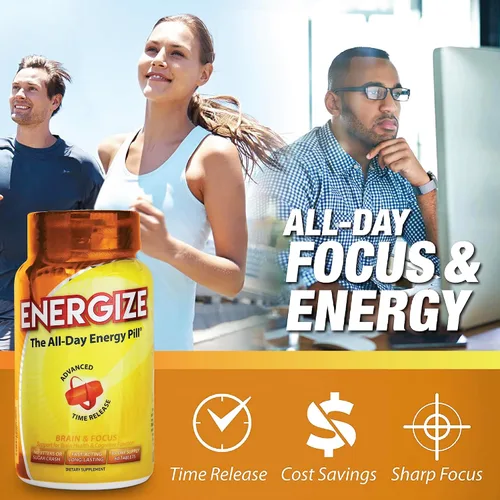 Miniatura 7 de iSatori Energize Brain & Focus Píldoras de Cafeína - Píldoras de Energía de Acción Rápida Todo el Día, Potenciador Cerebral, Suplemento de Energía
