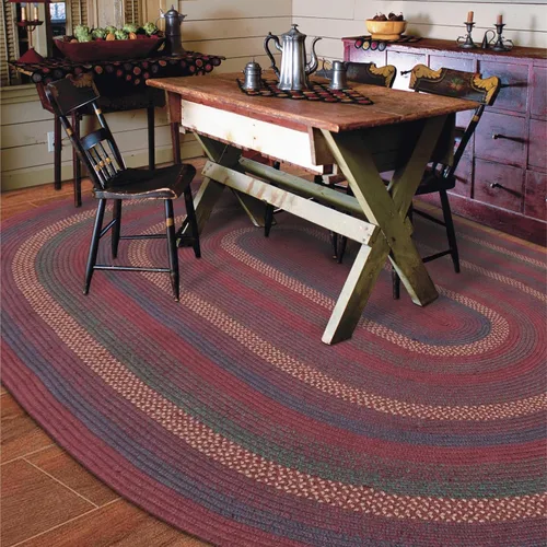 Miniatura 16 de Homespice Alfombras de Área Ovaladas Trenzadas de Yute Denim Azul de 8x10 pies para Sala de Estar, Dormitorio y Comedor. Apto para Mascotas. Estilos