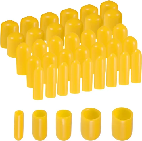 Miniatura 29 de uxcell 100 tapas redondas de goma para extremos de goma, tapas protectoras de rosca de tornillo de 1/2 pulgadas, 5/8 pulgadas, 3/4 pulgadas, 7/8