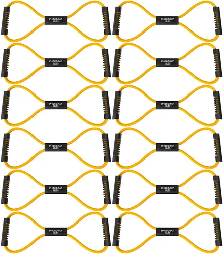 Juego de 12 bandas de resistencia con 8 bandas de resistencia para espalda, brazos, hombros y piernas, ideal para estiramiento, terapia física,