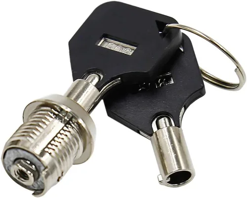 Miniatura 3 de Cerradura de cilindro de leva tubular con acabado cromado con 2 llaves de seguridad para gabinete de seguridad, cerradura de leva con llave igual