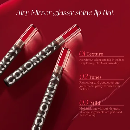 Miniatura 6 de COLORKEY Serie de espejos de labios, brillo labial hidratante con aceite esencial, tinte labial brillante de alto brillo, labios hidratados y de R702