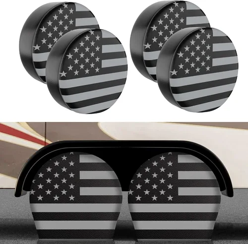 Miniatura 11 de Moonet Paquete de 2 fundas de cuero sintético grueso para llantas, protectores de ruedas resistentes para camiones, SUV, autocaravanas, cámper
