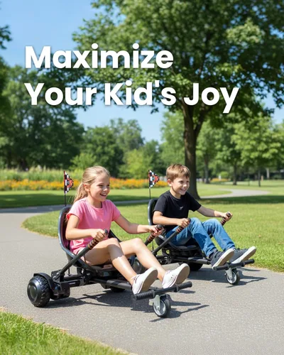 Miniatura 2 de Awwscooter K1 - Accesorio de asiento para scooter de autoequilibrio, marco ajustable para tablas de 6.5"/8"/10", fácil instalación, diversión