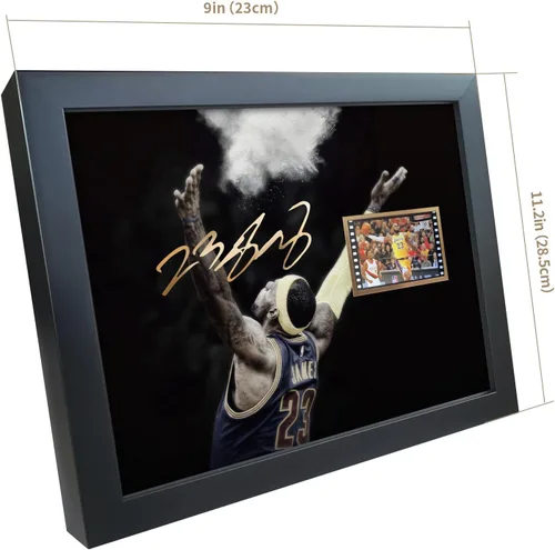 Miniatura 6 de sufenvera Foto enmarcada de baloncesto de LeBron James con firma de 10x8 pulgadas, exhibición de LeBron James de la colección de películas The Game
