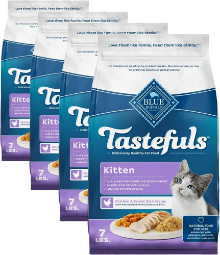Miniatura 12 de Blue Buffalo Tastefuls Alimento para Gatitos con DHA Comida Seca para Gatos Hecho en los Estados Unidos con Ingredientes Naturales, Receta de Pollo