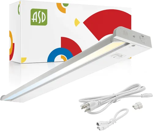 Miniatura 14 de ASD Iluminación LED giratoria para debajo del gabinete color bronce, 24 pulgadas 12W, con cableado o enchufe, 2700K/3000K/4000K, interruptor