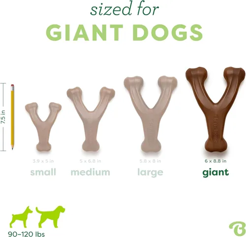 Miniatura 4 de Benebone Wishbone - Juguete masticable duradero para perros masticadores agresivos, cacahuete real, fabricado en Estados Unidos, gigante