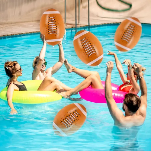Miniatura 7 de 6 pelotas de fútbol inflables gigantes, pelotas de fútbol inflables de 16 pulgadas, pelotas de playa de verano, accesorios de juegos deportivos
