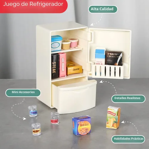 Miniatura 5 de TAKIHON Muebles para Casa de Muñecas, Juego de Juguetes de Cocina y Baño, Juego de Refrigerador y Lavadora para Niños, Accesorios en Miniatura