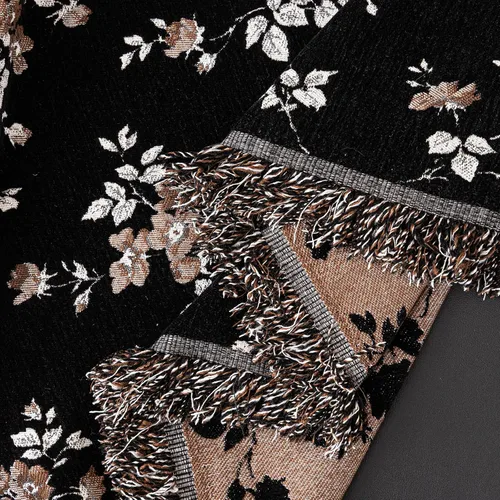 Miniatura 9 de VClife Soft Couch Cover, Vintage Brown Floral Jacquard Couch Covers for Dog, French Cottage Botanical Sofa Cover for 2 Cushion Sofa, Washable