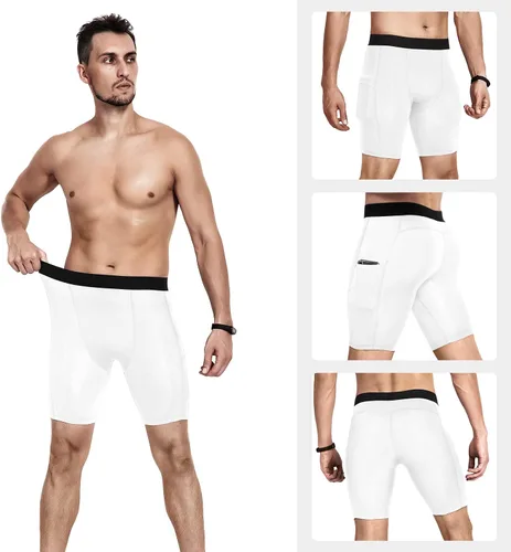 Miniatura 2 de Niksa Pantalones cortos de compresión para hombre, paquete de 3 unidades, ropa interior de compresión para hombre, pantalones cortos deportivos