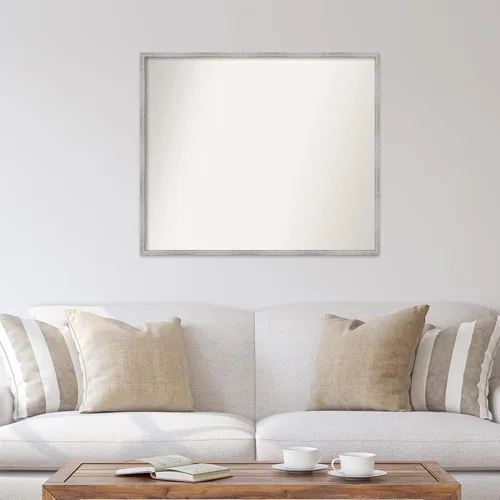 Miniatura 497 de Amanti Art Espejo de baño blanco para sobre el fregadero, 32 x 45 pulgadas, espejo de tocador rectangular blanco esbelto, marco de madera moderno
