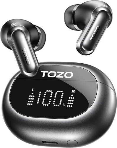 Miniatura 10 de TOZO NC20 Pro Auriculares inalámbricos con cancelación activa de ruido con pantalla táctil inteligente, audio LDAC de alta resolución, graves