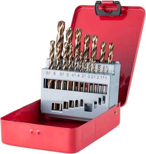 Miniatura 22 de Juego de brocas de cobalto M35 de 13 piezas, métricas de 0.079 a 0.315 pulgadas, brocas helicoidales HSS Jobber para metal duro, acero inoxidable