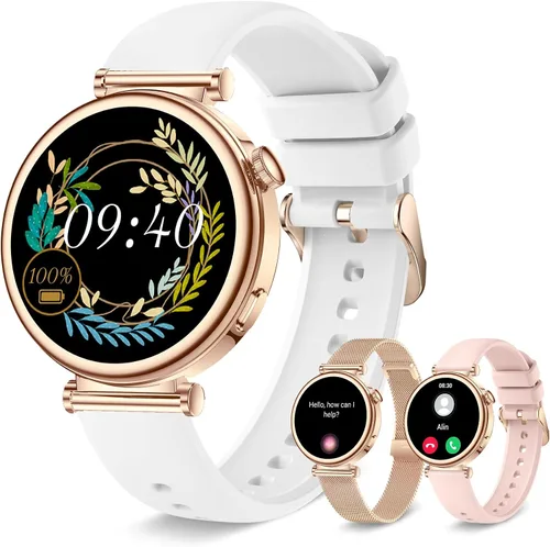 Miniatura 9 de Reloj inteligente para mujer con llamada Bluetooth, reloj de fitness de 1.27 pulgadas, contador de pasos, monitor de sueño de frecuencia cardíaca