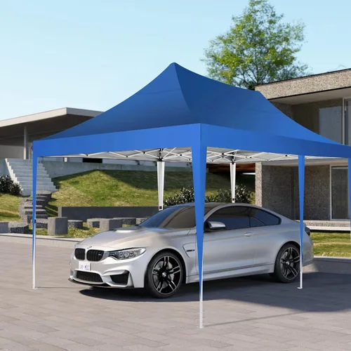 Miniatura 8 de COBIZI Carpa desplegable de 10 x 20 con paredes laterales, carpa de fiesta, cenadores al aire libre, resistente al agua y UV50+, 3 alturas