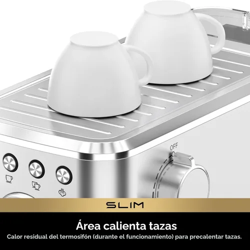 Miniatura 6 de CHULUX Máquina de Espresso Delgada con Espumador de Leche, Bomba Italiana Profesional de 20 Bares, Máquina de Café Espresso para el Hogar