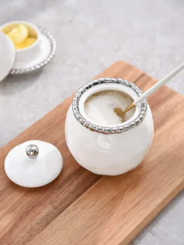 Miniatura 5 de Pampa Bay Salerno - Azucarero con tapa Salerno Blanco y Plata