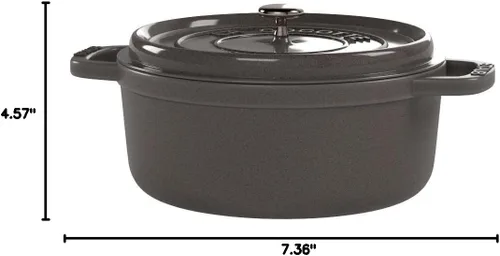Miniatura 6 de Staub Mini Horno Holandés Redondo 0.71 litros gris grafito por staub (Estufa)