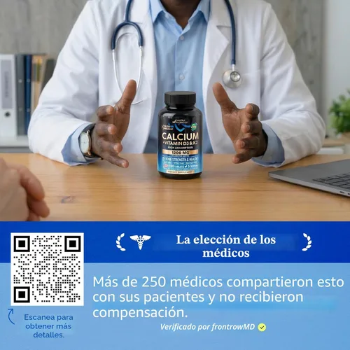 Miniatura 5 de Calcio 1200 mg con vitamina D3 - Suplementos de citrato de calcio para mujeres y hombres - Salud ósea, fuerza y densidad - Alta absorción
