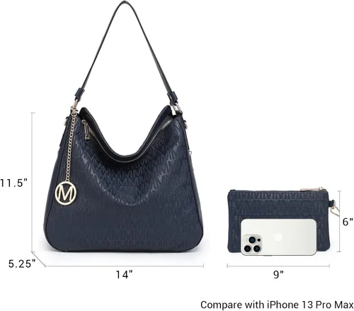 Miniatura 4 de Large Hobo Purses and Handbags for Women Vegan Leather Shoulder Crossbody Bag with Wallet
