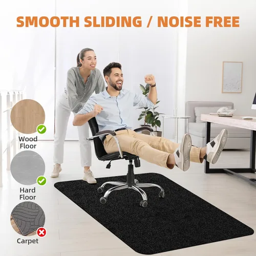 Miniatura 2 de Alfombrilla para silla de oficina para suelo de madera dura y baldosas, alfombrilla para silla de computadora, protector de piso antideslizante