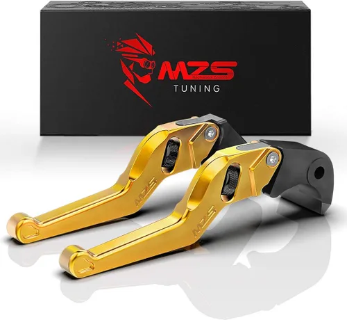 Miniatura 14 de MZS Palancas de embrague de freno de motocicleta negras rueda corta ajustable compatible con 749 848 999 1098 1198 899 959 1199 1299 Panigale Diavel