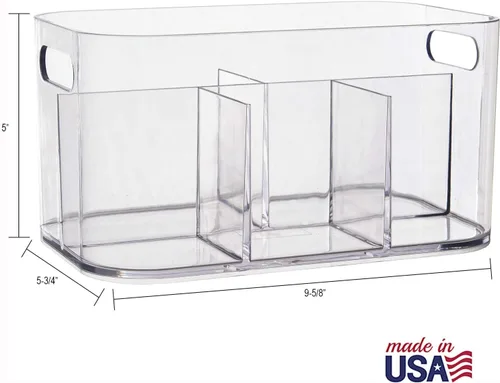 Miniatura 5 de STORi Bliss Organizador de Almacenamiento de Cosméticos de Plástico de 5 Compartimentos Transparente Contenedor de Maquillaje Rectangular