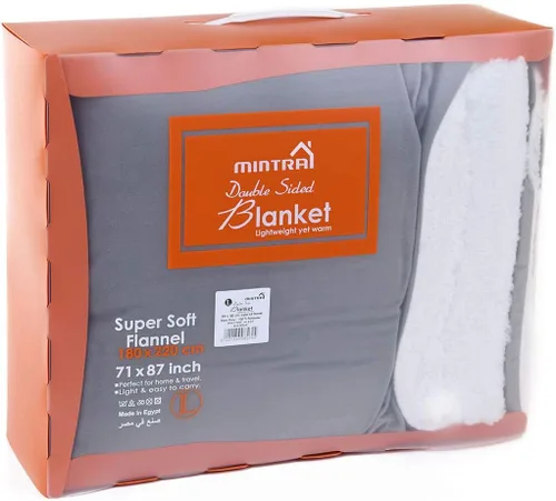 Miniatura 2 de Mintra Home Sherpa - Manta de franela súper suave (gris oscuro, 70 x 86 pulgadas grande))