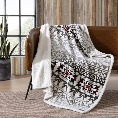Miniatura 21 de Eddie Bauer - Manta, Forro Polar Cepillado y Ropa de Cama Sherpa Suave, Manta para Sofá y Cama (Gris Tono Alce, 50" x 60")