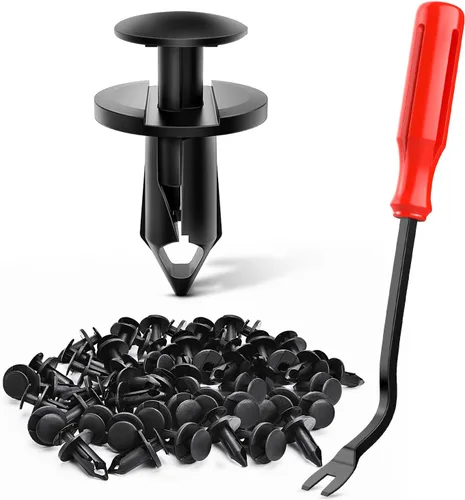 Miniatura 9 de Nilight 100 clips automotrices de nailon tipo empuje, retenedor de remaches, cubierta de parachoques trasero tipo empuje para Toyota #52161-02020