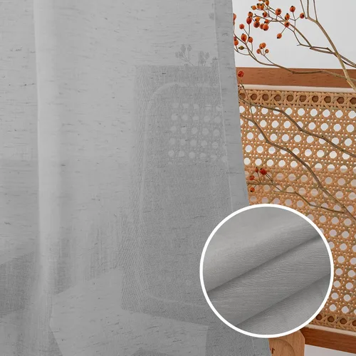 Miniatura 2 de Turquoize Elegantes cortinas de lino para puerta francesa, paneles de cortina de filtrado de luz, panel de lino con bolsillo para barra, panel