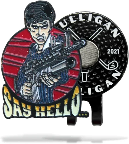 Miniatura 36 de MULLIGAN HOOLIGAN® Marcador de pelota de golf + clip magnético para sombrero Esmalte de alta calidad Regalo divertido para los amantes del golf