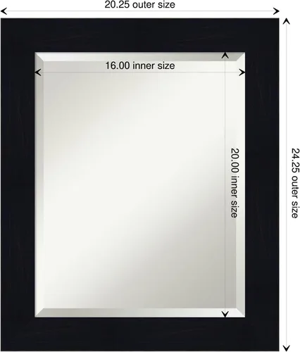 Miniatura 4 de Amanti Art Espejo de baño azul para sobre el fregadero, espejo de tocador rectangular azul marino Shiplap de 24 x 20 pulgadas, marco de madera