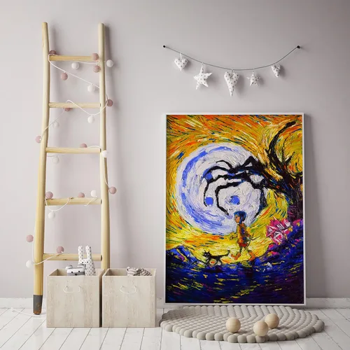Miniatura 2 de Uhomate Coraline Vincent Van Gogh Noche Estrellada Pósteres Hogar Lienzo Arte de Pared Impresión Póster Regalo Bebé Decoración Guardería Decoración