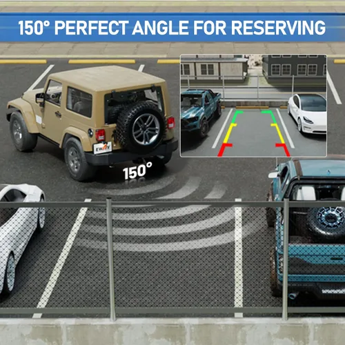 Miniatura 3 de EWAY Cámara de seguridad de marcha atrás para Jeep Wrangler JK JKU 2007-2018 cámaras de visión trasera impermeable fácil montaje con línea