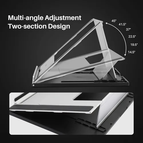 Miniatura 2 de HUION ST200 Soporte ajustable para tableta de dibujo, soporte para computadora portátil de 10-16 pulgadas, tableta, monitor de dibujo