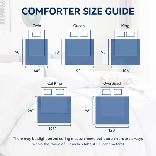 Miniatura 3 de Edredón Insert Queen Blanco, Edredón Alternativo de Plumón para Todas las Estaciones, Edredón de Ropa de Cama Acolchado Ultra Suave con 8 Pestañas