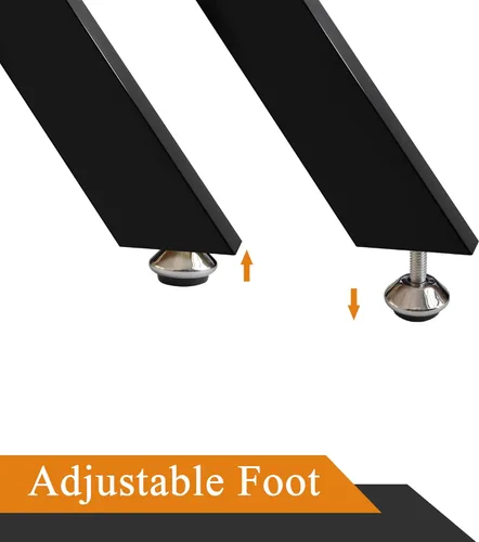 Miniatura 6 de Mesa auxiliar pequeña de vidrio con patas de metal negro, moderna mesa auxiliar cuadrada de vidrio templado transparente con diseño elegante
