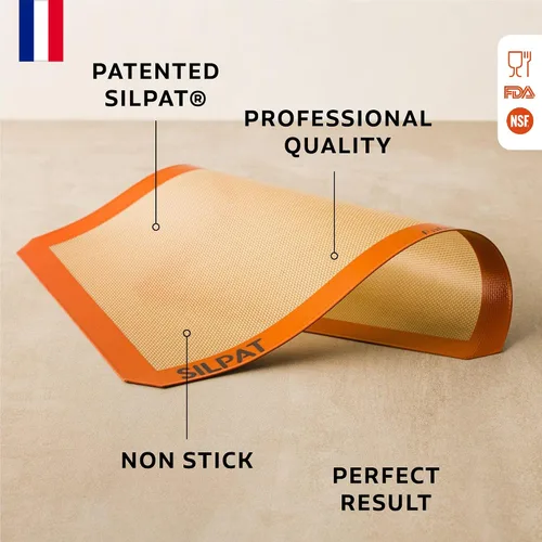 Miniatura 2 de Silpat Premium Non-Stick Silicone Baking Mat, Half Sheet Size, 11-5/8 x 16-1/2, Orange