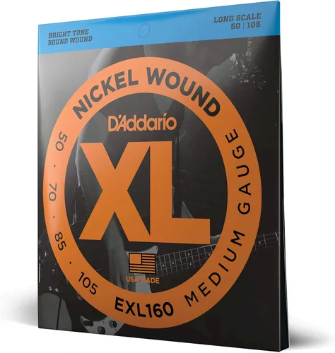 Miniatura 14 de D'Addario XL Nickel EXL170S - Cuerdas para bajo de 4 cuerdas con entonación perfecta, sensación uniforme, durabilidad potente, calibre 45-100